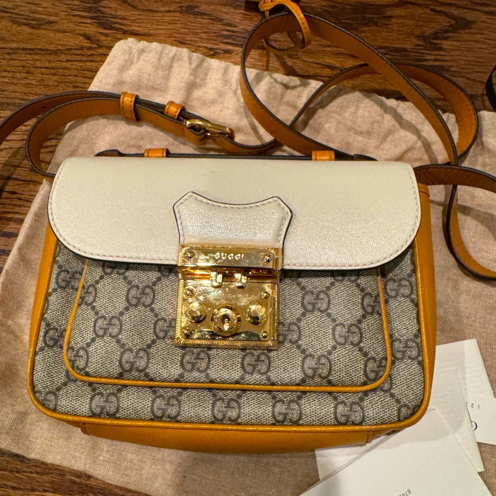 Like new Gucci bag used once. With duster and paperwork.
